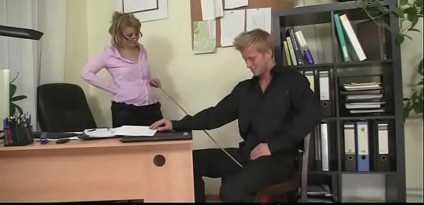  Office woman loves riding his big meat